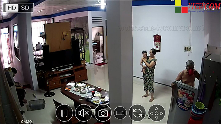 Vị trí lắp đặt camera quan sát trong nhà